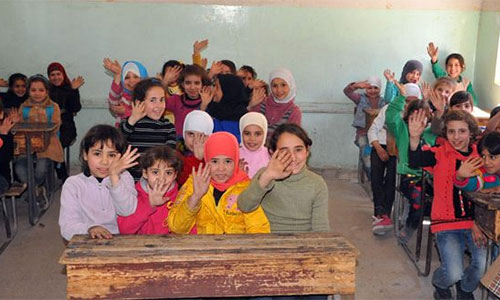 Los niños de Ghouta Oriental reanudan sus estudios